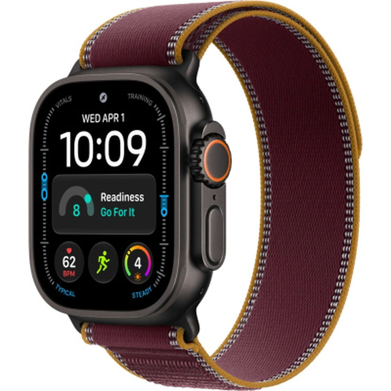 Умные часы Apple Watch Ultra 4 (2026) GPS+Cellular 49mm Black Titanium Case (Ремешок Burgundy Trail Loop)