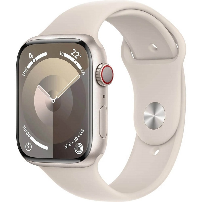 Умные часы Apple Watch Series 9 45mm Aluminium with Sport Band (Сияющая звезда/Ремешок Сияющая звезда)