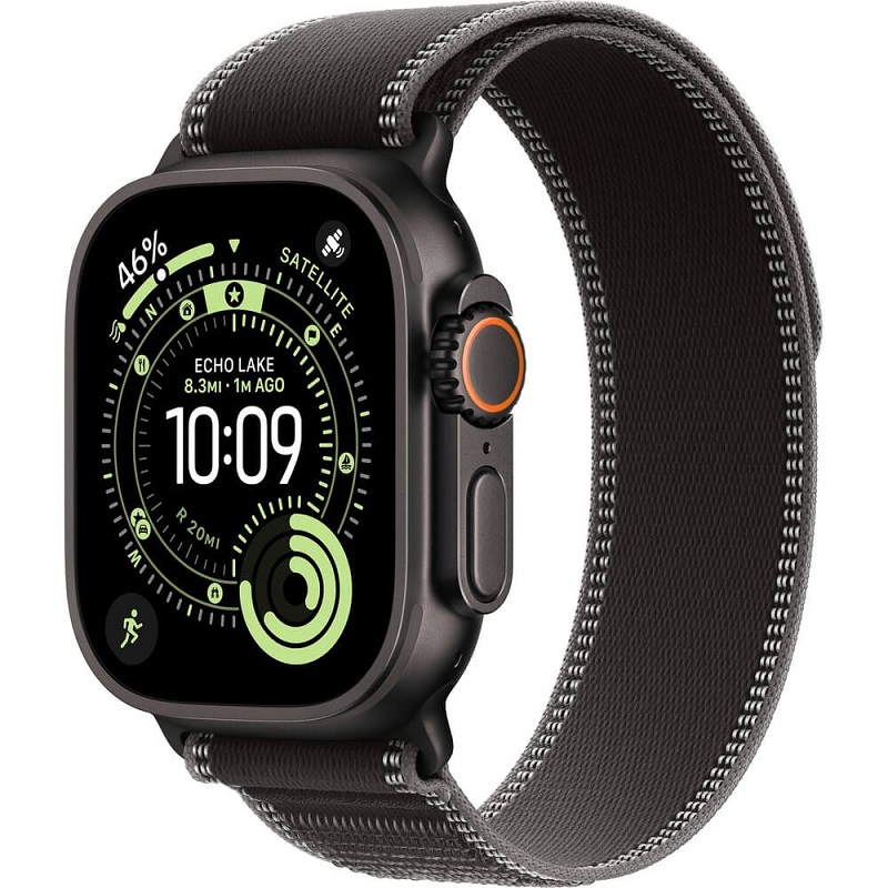 Apple Watch Ultra 3 (2025) GPS + Cellular 49mm Black Titanium (Ремешок Trail Черного цвета)