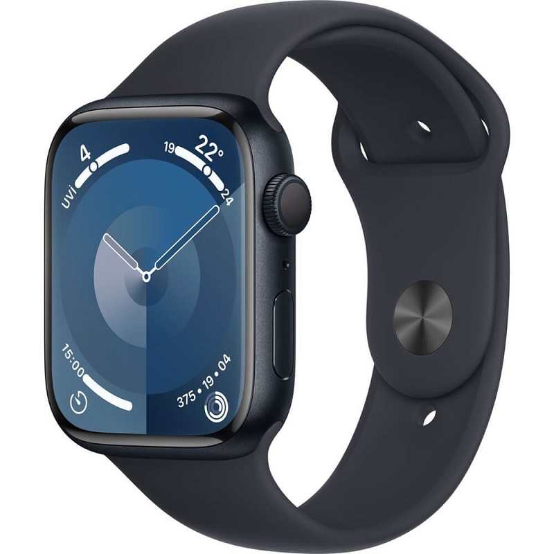 Умные часы Apple Watch Series 9 45mm Aluminium with Sport Band (Темная ночь/Ремешок Темная ночь)