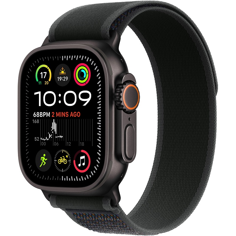 Apple Watch Ultra 2 (2024) GPS + Cellular 49mm Black Titanium (Ремешок Trail Черного цвета)