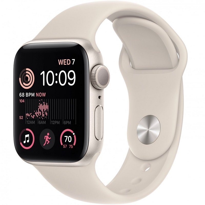 Часы Apple Watch SE2 GPS 40mm Aluminum Case with Sport Band (Сияющая звезда/Ремешок сияющая звезда)