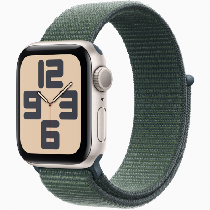 Часы Apple Watch SE2 GPS 40mm Aluminum Case with Loop Band (Сияющая звезда/Ремешок зеленый)