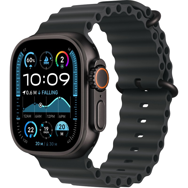 Apple Watch Ultra 2 (2024) GPS + Cellular 49mm Black Titanium (Ремешок Ocean Черного цвета)