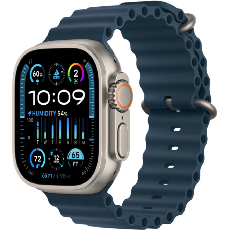Apple Watch Ultra 2 GPS 49mm Titanium Case (Ремешок Ocean Синего цвета)