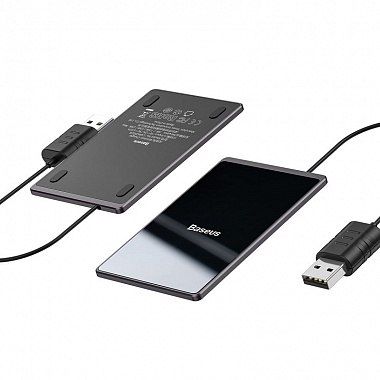 картинка Беспроводная сетевая зарядка Baseus Card Ultra-thin Wireless Charger (Черная) от Дисконт "Революция цен"