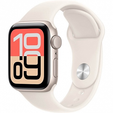 картинка Часы Apple Watch SE 3 GPS 44mm Aluminum Case with Sport Band (Сияющая звезда/Ремешок сияющая звезда) от Дисконт "Революция цен"