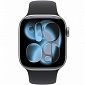 картинка Умные часы Apple Watch Series 11 46mm Space Grey Aluminum Case with Sport Band Black от Дисконт "Революция цен"