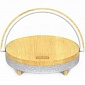 картинка Колонка с функцией беспроводной зарядки EZVALO Wireless Charger Music Lamp (LYYD01) (Под дерево) от Дисконт "Революция цен"