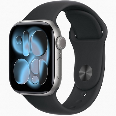 картинка Умные часы Apple Watch Series 11 46mm Space Grey Aluminum Case with Sport Band Black от Дисконт "Революция цен"