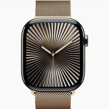 картинка Умные часы Apple Watch Series 10 46mm Gold Titanium Case with Gold Milanese Loop от Дисконт "Революция цен"
