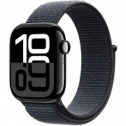 Умные часы Apple Watch Series 10 46mm Aluminium Case with Sport Loop (Черный глянец)