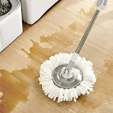 картинка Швабра с отжимом и ведром Xiaomi Quange QJ030401 (Белая) от Дисконт "Революция цен"